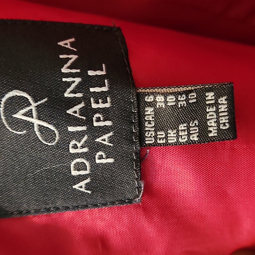 Adrianna Papell Red Flared Dress Size 6 - Picture 8 of 12